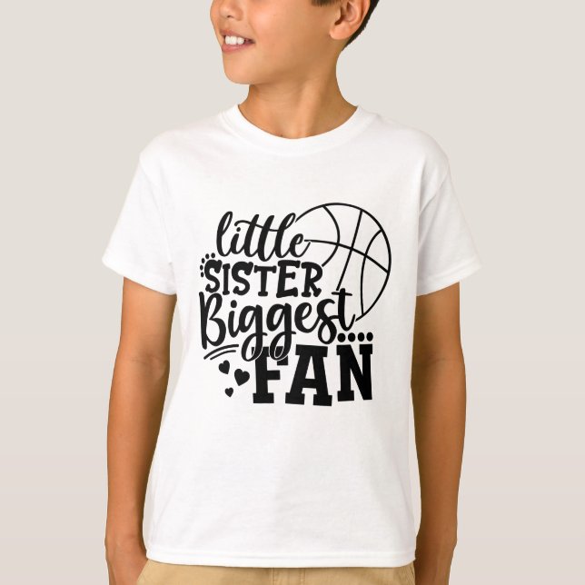 T-shirt Petite Soeur Plus Gros Ventilateur De Basket (Devant)