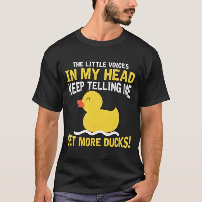 T-shirt Petite voix dans mon butin de canard en caoutchouc (Devant)
