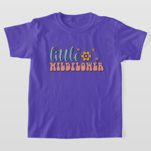T-shirt petites filles mignonnes petit art fleur sauvage