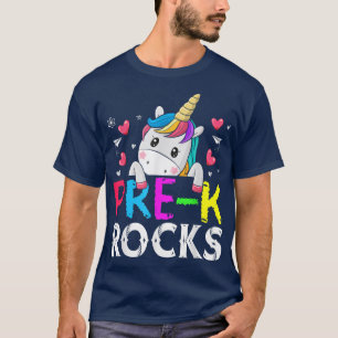 T-shirt Petites Filles Unicorn Pré K Rocks Retour À L'Écol