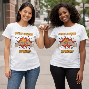 T-shirt Petites puissances activent le style rétro