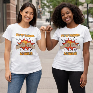 T-shirt Petites puissances activent le style rétro