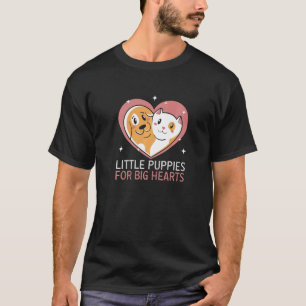 T-shirt Petits chiots pour les grands coeurs Chien Secourt