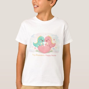T-shirt Petits Dinosaures, Cœurs Joyeux – Illustrations d'