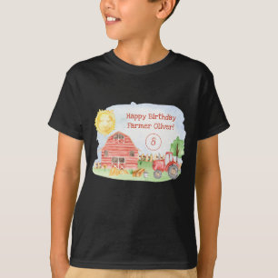 T-shirt Petits Enfants Joyeux Anniversaire Farmer Boy
