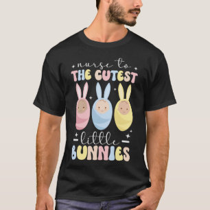 T-shirt Petits lapins NICU Infirmière Bunny de Pâques NICU