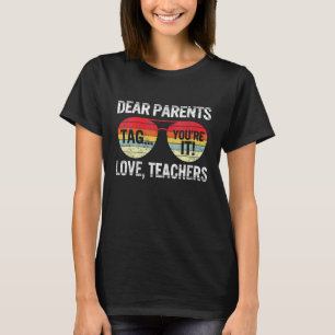 T-shirt Petits mignons Chers parents Étiquette Vous êtes C