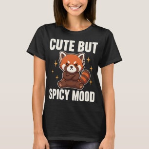 T-shirt Petits Pandas Rouges Humeur Mignonne Mais Piquante