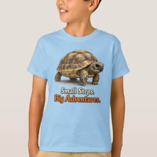 T-shirt Petits Pas Grandes Aventures Tortue Bébé en Marche