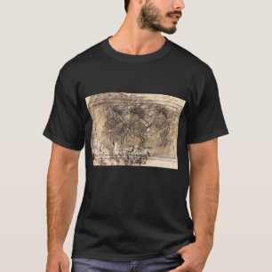 T-shirt Pétroglyphe de joueur de saxophone et de cannelure
