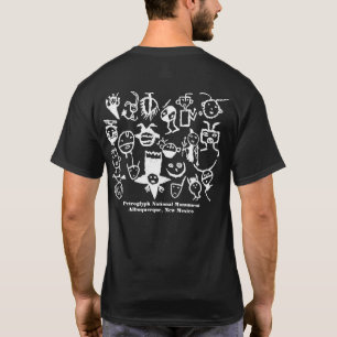 T-shirt Petroglyphes de têtes, visages et masques