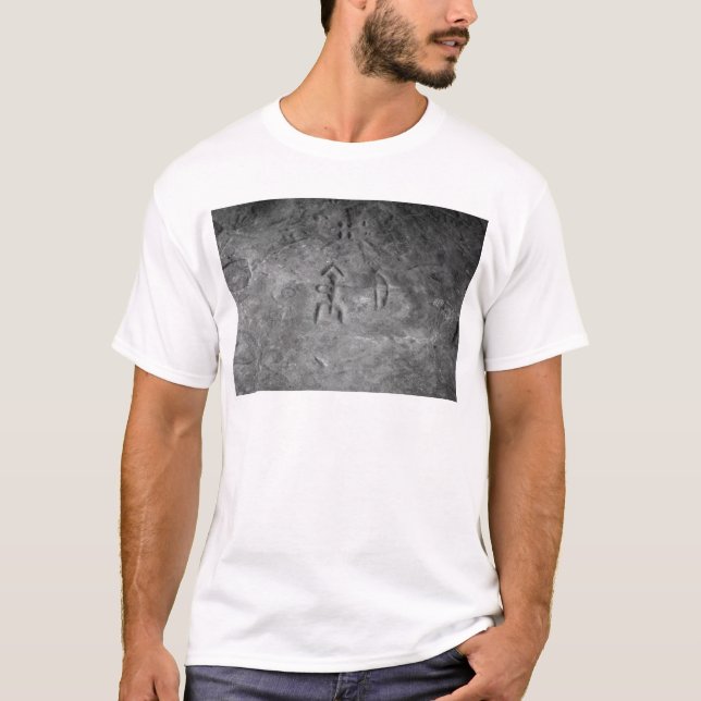 T-shirt Pétroglyphes Michigan de Sanilac le chasseur (Devant)