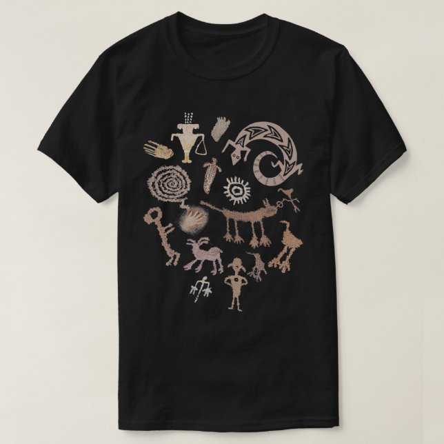T-shirt Petroglyphes multiples (Design devant)