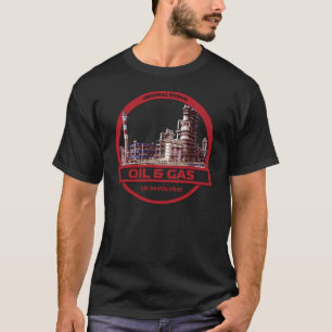 T-shirt Pétrole et gaz - noir