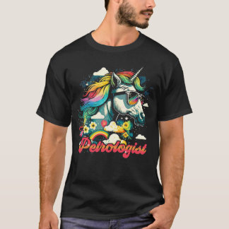 T-shirt Petrologiste de l'Unicorne arc-en-ciel