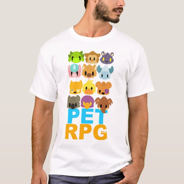T-shirt PetRPG - collage d'animal familier (Devant)