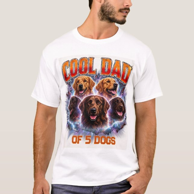 T-shirt Pet's Simple Modern Cool Custom Dog Number & Photo (Devant)