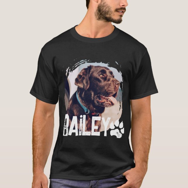 T-shirt Pets Simple Modern Cool Nge Name And Photo  (Devant)