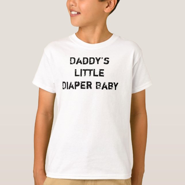 T-shirt Peu de bébé de la couche-culotte du papa (Devant)
