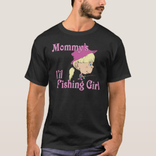 T-shirt Peu de fille de la pêche de la maman