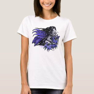 T-shirt Peu dessus bleu de Lilly de tatouage