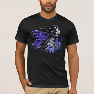 T-shirt Peu fée bleue de Lilly de papillon de tatouage