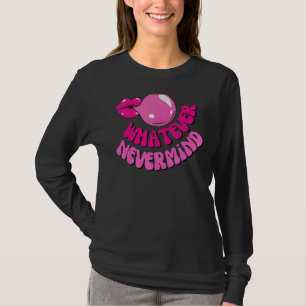 T-shirt Peu importe les lèvres bubblegum rose Y2k Retro D