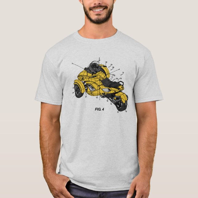 T-shirt Peut Être La Conception De Brevets Spyder/Blueprin (Devant)
