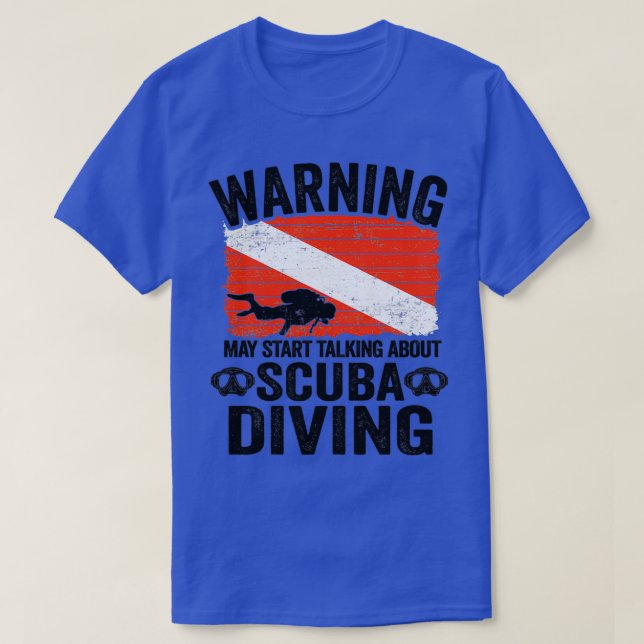 T-shirt Peut Parler De Plongée Plongée Plongée Diver Down  (Design devant)