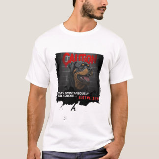 T-shirt Peut parler spontanément de Rottweilers