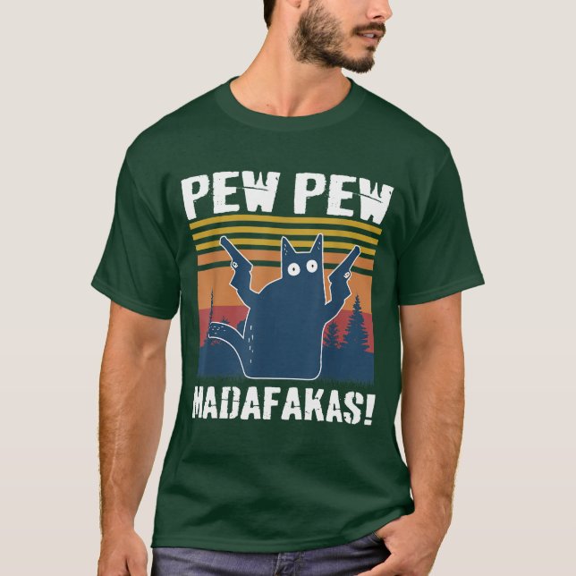T-shirt Pew Pew Espèces d'imbéciles (Devant)