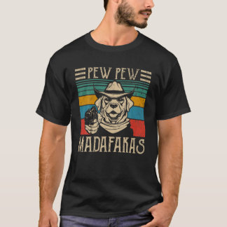 T-shirt Pew Pew Pew Madafakas C, trieuse Vintage du Labrad