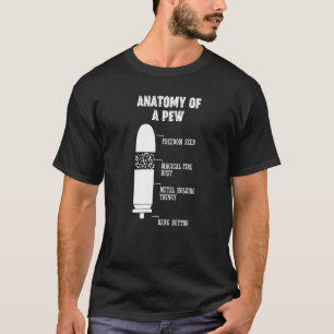 T-shirt Pew Pewer Anatomy Science Arme Geek Jeu d'armes