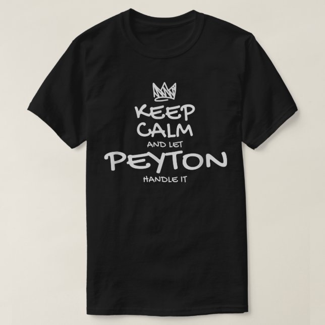 T-shirt Peyton Keep Calm (Design devant)