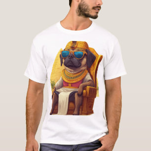 T-shirt Pharaoh Pug � Chien de l'Égypte antique