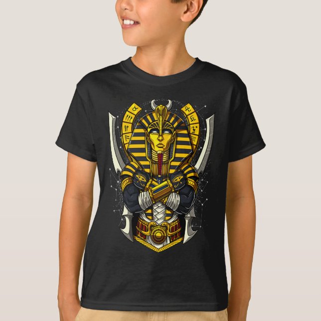 T-shirt Pharaon égyptien Toutankhamon, Roi antique Tut (Devant)