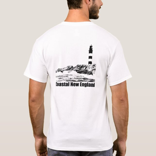 T-shirt Phare côtier de la Nouvelle-Angleterre (Dos)