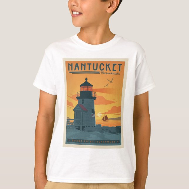 T-shirt Phare de Brant Point | Nantucket MA (Devant)
