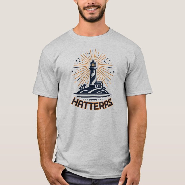 T-shirt Phare de Cape Hatteras en Caroline du Nord Sunrise (Devant)
