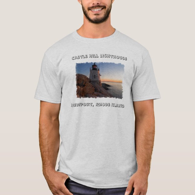 T-shirt Phare de Castle Hill, Newport RI Mens Tee - shirt (Devant)