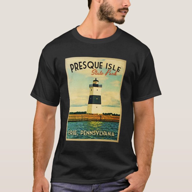 T-shirt Phare de Presque Isle (Devant)