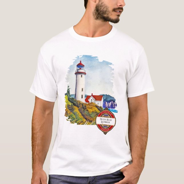 T-shirt Phare Heceta Head Florence Oregon (Devant)