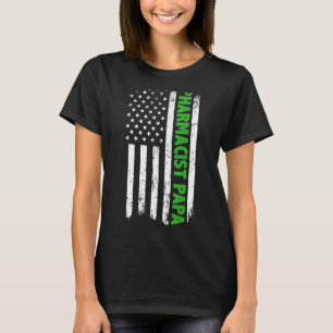T-shirt Pharmacien Papa American Flag Fête des pères