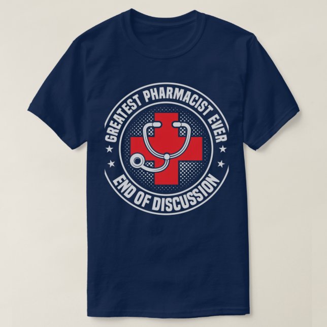 T-shirt Pharmacien Pharmacien le plus grand pharmacien jam (Design devant)