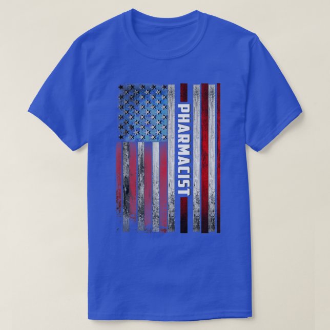 T-shirt Pharmacien US Drapeau 1 (Design devant)