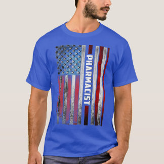 T-shirt Pharmacien US Drapeau 1