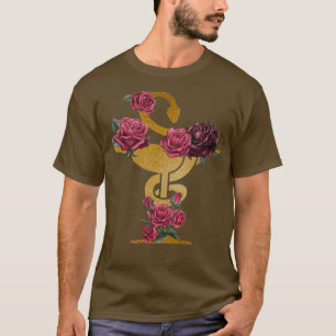 T-shirt Pharmacy Store Décor rouge foncé peinture romantiq
