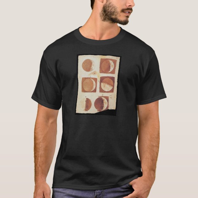 T-shirt Phases 1616 de lune de Galilée (Devant)