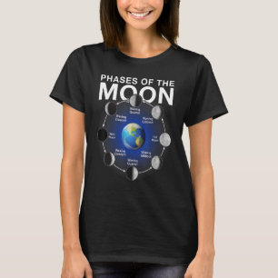 T-shirt Phases de l'espace de phase de la lune