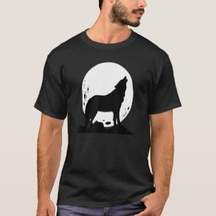 T-shirt phases loup pendant l'ascension de la lune loup mo
